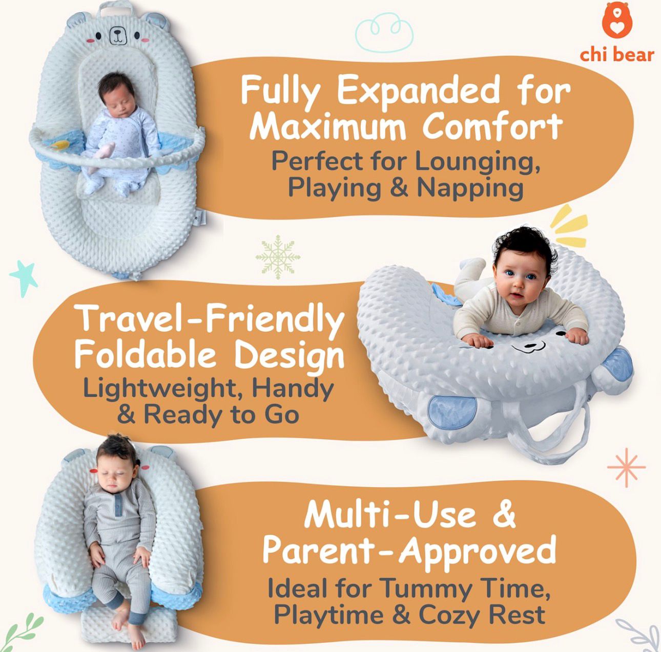 Chi Bear BabyNest™ – The Ultimate Comfort for Your Little One (PRESALE LIMITED STOCK Ships in 6-8 weeks)